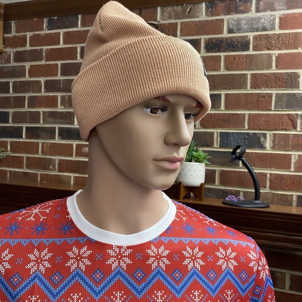 HERSCHEL Supply Men's Knit Beanie Hat Winter Cap one‎ size Unisex Cafe Creme New